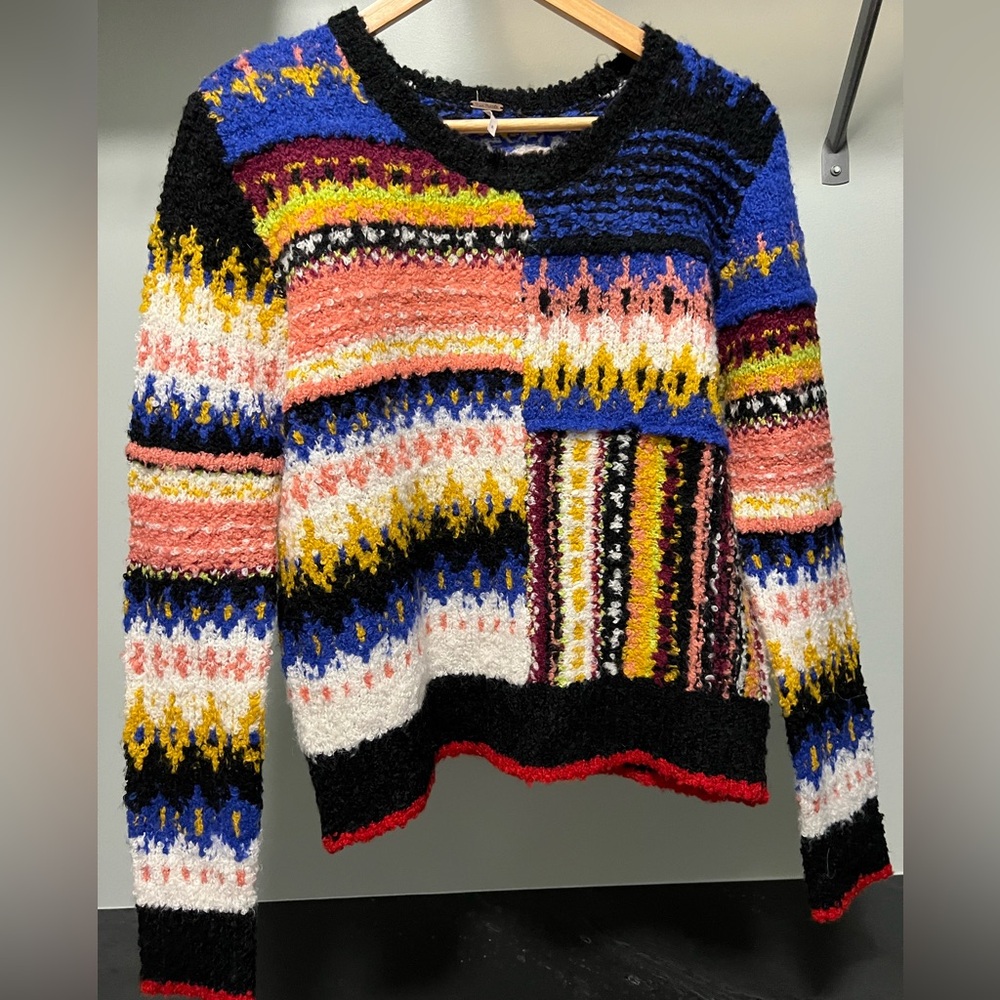 Free People Multicolor Striped Sweater